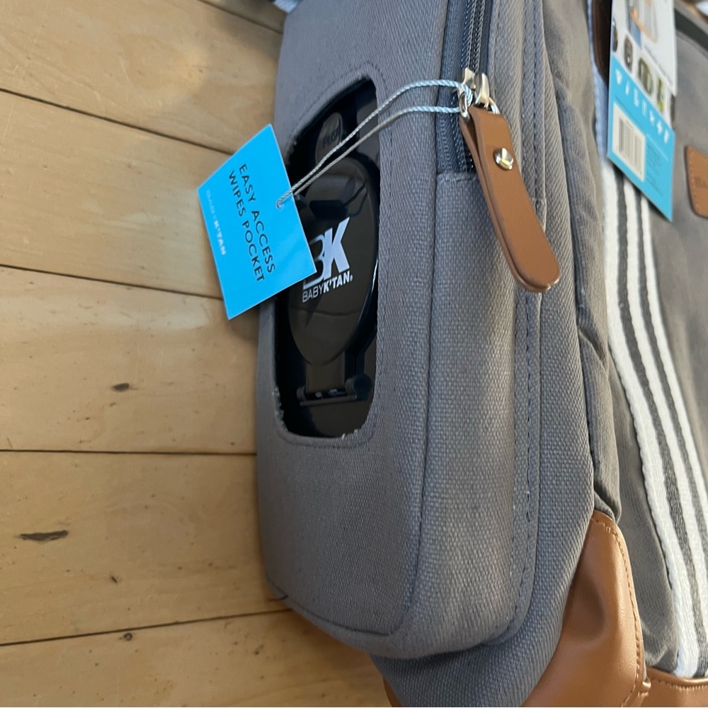 Baby K’tan NEW Wet Dry Insulated Weekender Grey Diaper Bag - Picture 6 of 13